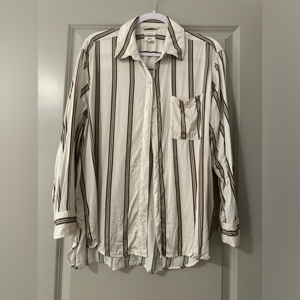 Aerie Satin Button Down